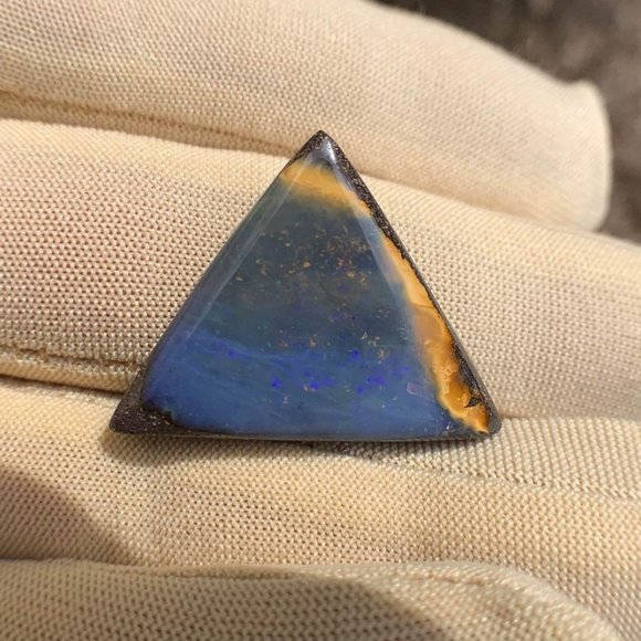 Magical Rainbow Australian Boulder Opal Showpiece Collectible Jewelry Polished - Picture 6 of 6
